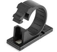 StarTech.com 100 Pinces Attache Câbles Adhésives Noir, Organiseur Câbles Réseau/Ethernet/Bureau/Ordinateur, Range Câbles Bureau Autocollant, Pince Nylon Autocollante Ignifugée UL/94V-2 (CBMCC3) - attaches de câbles - Conformité TAA