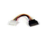StarTech.com LP4SATAFM6IN Adaptateur Alimentation SATA vers Molex 4-pin, 15cm, Connecteurs Mâle/Mâle, RoHS, Noir/Rouge/Jaune