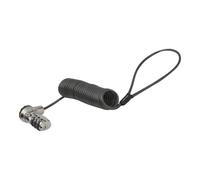 StarTech.com LTLOCK3DCOIL câble antivol Noir, Acier inoxydable 1,8 m