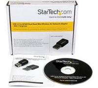 StarTech.com Mini adaptateur / Clé USB 2.0 WiFi 802.11ac - 2,4 / 5GHz - Adaptateur réseau - USB 2.0 - Wi-Fi 5 - noir G