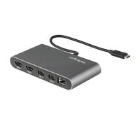 StarTech.com Mini Dock Thunderbolt 3 - Station d'Accueil TB3 à Double Écran - HDMI 4K 60Hz - 2x USB-A (3.2/2.0) & GbE - Câble 28cm - Adaptateur Multiport pour PC Portable - Mac/Windows (TB3DKM2HDL)