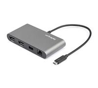 StarTech.com Mini Dock Thunderbolt 3 - Station d'Accueil TB3 à Double Écran - DisplayPort 4K 60Hz - 1x USB-A (3.2) & GbE - Câble 28cm - Adaptateur Multiport pour PC Portable - Mac/Windows (TB3DKM2DPL)