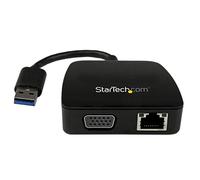 StarTech.com Mini station d'accueil USB 3.0 universelle pour PC portable avec VGA - Adaptateur NIC USB 3.0 vers GbE (USB31GEVG)