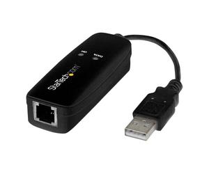 StarTech.com Modem Fax USB 2.0 - Modem Externe Matériel 56K Dial Up V.92 /Dongle/Adaptateur - Modem Fax pour PC Portable - Prise Téléphonique USB - Modem Données USB - Fax Réseau/CMR/POS