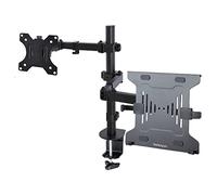 StarTech.com Monitor Arm with VESA Laptop Tray, For a Laptop (4.5kg / 9.9lb) and a Single Display up to 32" (8kg / 17.6lb), Black, Adjustable Desk Laptop Arm Mount, C-clamp/Grommet Mount - VESA Monitor Mount (A2-LAPTOP-DESK-MOUNT) kit de montage - pour éc