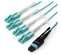 Startech.com mtp to lc breakout cable - 10 ft / 3m - om3 multimode - 4