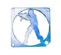 StarTech.com Mutant Mods' Blue 80mm Counterstrike LED Fan Guard Grille pour ventilateur bleu