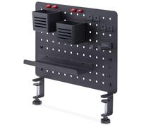 Startech.Com Panneau Perforé À Pinces Avec Accessoires, 42 X 32cm, Panneau Perforé En Acier, Organisateur De Rangement De Bureau, Panneau Perforé À Fixer Sur Un Bureau, Noir