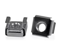 StarTech.com Écrou cage M6 - Pack de 100 - Écrous cage M6 de montage pour rack et armoire serveur - Argent - Écrous à cage