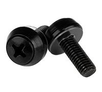 StarTech.com Paquet de 100 vis de montage M6 x 12 mm pour rack et armoire serveur - Noir - Kit de visserie - noir (pack de 100) - pour P/N: RACK-18U-20-WALL-OA, RACK-21U-20-WALL-OA...
