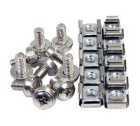 StarTech.com Paquet de 100 Vis et Ecrous Cages M6 pour Rack ou Armoire Serveur - Kit de vis pour rack (pack de 100) - pour P/N: RACK-21U-20-WALL-OA, RACK-24U-20-WALL-OA, RK12OD2...