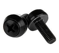 StarTech.com Vis M6 - Pack de 50 - Vis M6x12 de montage pour rack et armoire serveur - Noir - Kit de visserie - noir (pack de 50) - pour P/N: RACK-18U-20-WALL-OA, RACK-21U-20-WALL-OA...