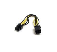 StarTech.com PCIEPOWEXT Câble Extension PCI Express 6-Pin 20cm - Connecteur Mâle/Femelle - Noir/Jaune - Longueur 0.15m