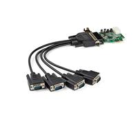 StarTech.com 4-port PCI Express RS232 Serial Adapter Card, PCIe RS232 Serial Host Controller Card, PCIe to Serial DB9, 16950 UART, Low Profile Desktop Expansion Card, Windows, macOS, Linux - Full/Low-Profile (PEX4S953LP) - adaptateur série - PCIe - RS-232