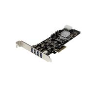 StarTech.com PEXUSB3S42V : Carte Contrôleur PCIe vers 4x USB 3.2 Gen 1 (5Gbps) Dual-Channel avec UASP, Alimentation SATA/LP4, Chipset Renesas/NEC µPD720202