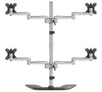 StarTech.com Pied pour ecran PC a 4 affichages - Support articule en acier et aluminium - Pour quatre moniteurs jusqu'a 27" (ARMQUADSS) - Pied - bras réglable - pour 4 moniteurs - aluminium, acier - T
