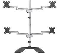 StarTech.com Pied pour ecran PC a 4 affichages - Support articule en acier et aluminium - Pour quatre moniteurs jusqu'a 27" (ARMQUADSS) pied - bras réglable - pour 4 moniteurs