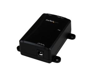 StarTech.com POEINJ1GW Injecteur PoE+ Gigabit, 1 port RJ45, Midspan, 802.3at/af, Alimentation 30W, Entrée 100-240V, Distance 100m, Plug & Play