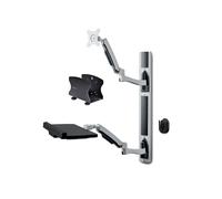 StarTech.com Poste de Travail Mural Articulé pour Moniteur 27"-32" (VESA 75x75/100x100, 10kg) avec Tablette Clavier/Souris et Support Mural PC
