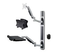 StarTech.com Poste de Travail Mural, Support VESA de Moniteur/Écran 32" Support pour Écran/Moniteur (10kg) - Support d'Écran Entièrement Articulé et Tablette Murale pour PC et pour Clavier