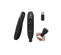 StarTech.com PRESREMOTE Télécommande de Présentation Sans Fil 2.4GHz Portée 27m, Pointeur Laser Classe 2 (1mW, 650-670nm), Récepteur USB HID, Étui Inclus