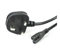 StarTech.com Cordon d'alimentation bipolaire BS1363 vers IEC 320 C7 de 1m pour PC portable - Câble secteur UK vers C7 - M/F - Noir - câble d'alimentation - power IEC 60320 C7 pour BS 1363 - 1 m