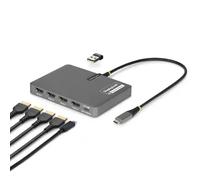 StarTech.COM Adaptateur USB-C vers Station de Travail Quadruple Écran, HDMI 4K 60Hz, Passage PD 140W pour Le Chargement d'Ordinateurs Portables, Port USB pour Clavier et Souris sans Fil, TAA