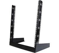 Rack de bureau noir à cadre ouvert 12 u 19" - rack 2 montants 19 pouce