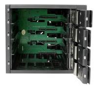 StarTech.com Rack amovible / Backplane sans tiroir pour 4x HDD SAS II/SATA III 6Gb/s de 3,5" avec échange à chaud - Aluminium