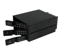 StarTech.com Rack Backplane Mobile en Aluminum Sans Tiroir pour 3 Disque Dur SAS II/SATA III 6Gbps, Hot Swap avec Ventilateur et Serrure - Rack de stockage mobile - 2.5" - noir - pour P/N: 25SAT35HDD,