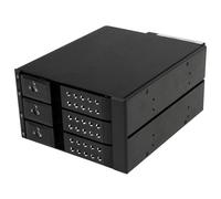 StarTech.com Rack Backplane Mobile en Aluminum Sans Tiroir pour 3 Disque Dur SAS II/SATA III 6Gbps, Hot Swap avec Ventilateur et Serrure - Rack de stockage mobile - 2.5" - noir - pour P/N: 25SAT35HDD,