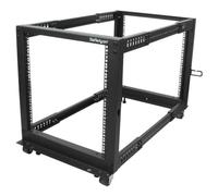 StarTech Rack de serveur 4POSTRACK12U 12U 4 montants cadre ouvert roulettes gestion câbles