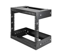 StarTech.com Rack à Cadre Ouvert Noir 8 U - Rack Fixation Murale - Profondeur Réglable - Rack - montable sur mur - noir - 8U - 20