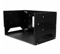 StarTech.com Rack de serveur mural 4U en acier solide avec étagère intégrée (WALLSHELF4U) - Rack (montage mural) - noir - 4U - 19" - pour P/N: CABSCRWS1032