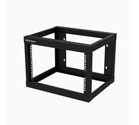 StarTech.com 6U 19" Wall Mount Network Rack 19" Deep 2 Post Open Frame for Server Room Data/AV/IT/Communication/Computer Equipment/Patch Panel with Cage Nuts/Screws Hook/Loop, Cisco 2960 - 19...