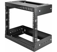 Startech.Com Rack Réseau Mural 8U À 2 Montants,Rack Serveur 19"" À Cadre Ouvert,Profondeur Ajustable,Rack De Données Mural Pour It/Av-Écrous Et Vis De Fixation Inclus(Rk812Walloa)