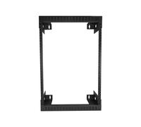 StarTech.com Rack serveur 15U - Fixation murale - Armoire réseau à cadre ouvert - Profondeur 30 cm - Baie 15U (RK15WALLO) - Rack - montable sur mur - noir - 15U - 12