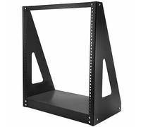 StarTech.com Rack serveur de bureau robuste 12U à 2 montants, petit rack informatique ouvert de 48 cm, rack réseau compact pour équipements audio
