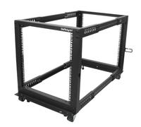 StarTech Rack de serveur 4POSTRACK12U 12U 4 montants cadre ouvert roulettes gestion câbles