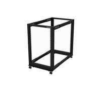 StarTech.com Rack Serveur Mobile 18U 4 Poteaux Acier, Profondeur 56-101cm, Charge 544kg, Roulettes, Pieds, EIA/ECA-310-E