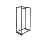 StarTech Rack de serveur 4POSTRACK42 – 42U, 4 montants cadre ouvert, profondeur réglable, roulettes