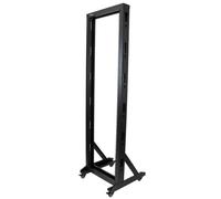 StarTech.com Rack Serveur Mobile 42U à 2 Mâts, Rack Réseau 19' à 2 Mâts avec Roulettes, Rack Ouvert Roulant pour Équipement AV/Data/Media/IT, Rack Ord
