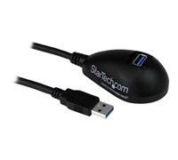 StarTech.com Câble d'extension SuperSpeed USB 3.0 de 1,5m - Rallonge / Prolongateur USB A vers A sur socle - Mâle / Femelle - Noir - rallonge de câble USB - USB type A pour USB type A - 1.5 m