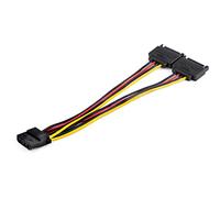 DUAL SATA TO LP4 POWER CABLE ADAPTER - PVC JACKET - 18 AWG