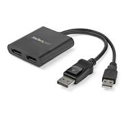 StarTech.com Répartiteur DisplayPort 1.2 à Deux Moniteurs, Adaptateur Multi-Moniteur DisplayPort vers 2x DP, Hub MST Double pour Ordinateur 4K 30Hz ou 1080p 60Hz, Alimentation par Bus USB - Windows Un