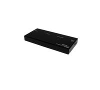 StarTech.com Répartiteur HDMI 2 ports ST122HDMI2 - Amplificateur de signal, 1920x1200, Audio 3.5mm, Distance 15m, Acier, Noir, Alimentation incluse