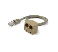 StarTech.com RJ45SPLITTER - Répartiteur Ethernet 2 Ports - Câble 0.33m RJ45 Mâle vers 2x RJ45 Femelle - Cat5e 10/100Base-T(X) - Gris