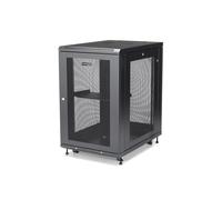 StarTech.com RK1833BKM Armoire Rack Serveur 18U 4 Montants 19" Acier Noir Charge 450kg Rails Ajustables Profondeur 6-90.5cm Roulettes EIA/ECA-310-E