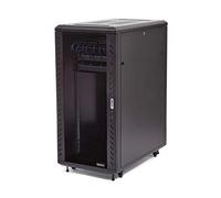 StarTech.com RK2536BKF Armoire réseau à roulettes 91,4 cm de profondeur 48,3 cm 4 postes pour salle de serveur, équipement informatique et informatique avec roulettes