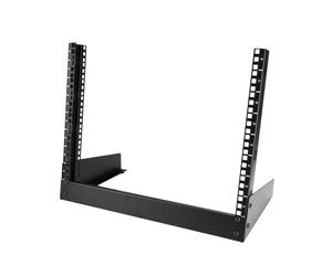StarTech.com RK8OD Rack Serveur Bureau 8U 2 Montants Acier Noir, Charge 50kg, EIA/ECA-310-E, 504x292x410mm, Kit Vis/Écrous Cage M5 Inclus